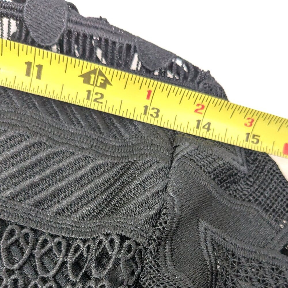 SOLDTed Baker London Black Lace Jacket Blazer Size 0 Open Sheer Dalmy Cropped - Picture 16 of 16